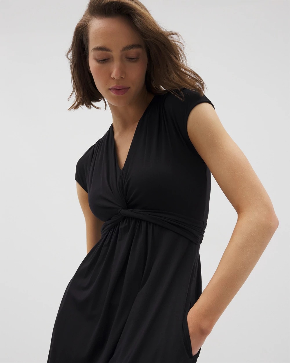 BLACK Twist Short Bra Dress