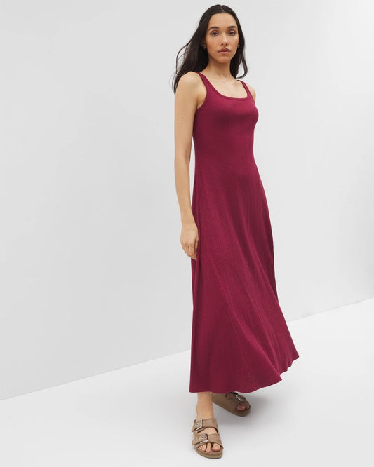 GARNET Rib Square Neck Lounge Dress