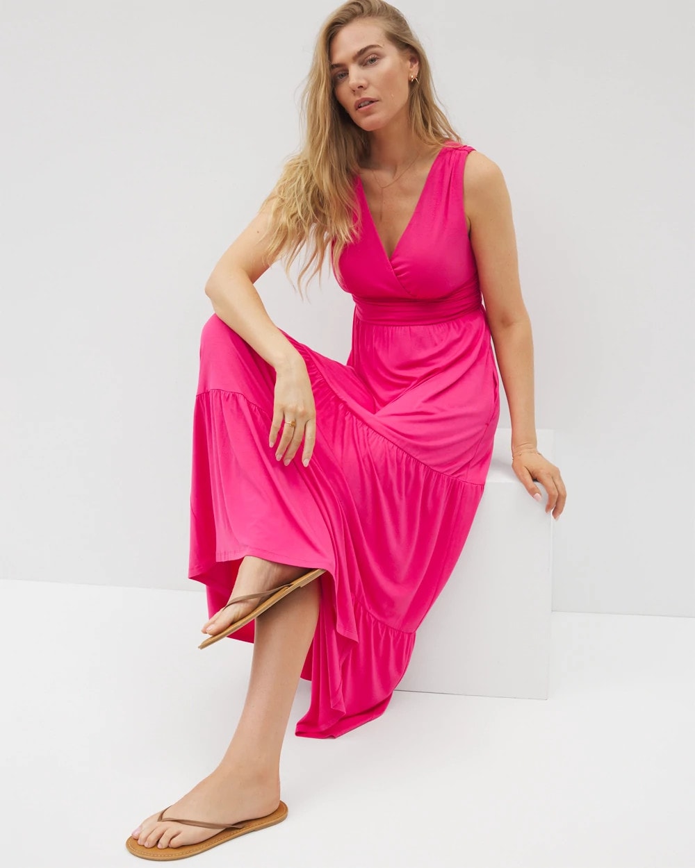 HYACINTH Goddess Tiered Maxi Dress