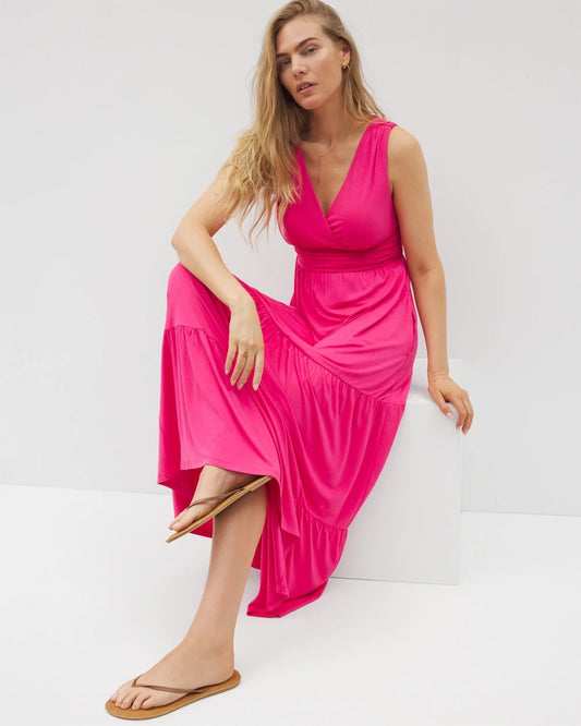 HYACINTH Goddess Tiered Maxi Dress