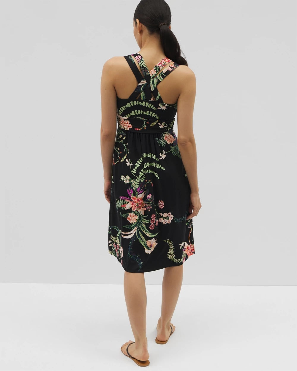 PARADISE PLUMES DRAMA G B Cross Back Strap Bra Dress