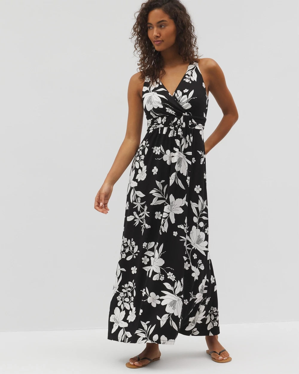 PLUMERIA DREAM G BLACK Isla Cross Back Maxi Bra Dress