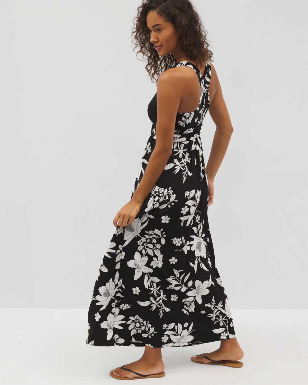 PLUMERIA DREAM G BLACK Isla Cross Back Maxi Bra Dress