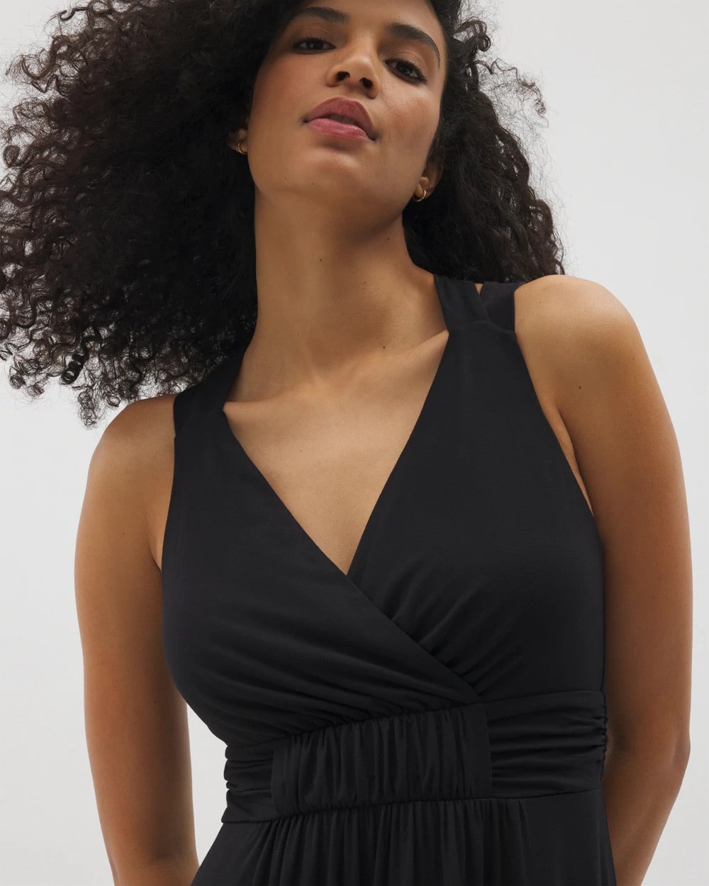 BLACK Isla Cross Back Maxi Bra Dress