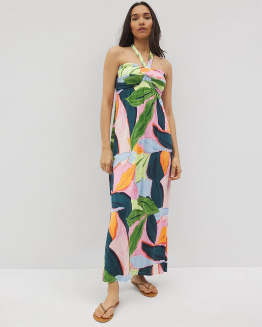 FLIRTY FLORA DARK SEA Retreat Maxi Bra Dress