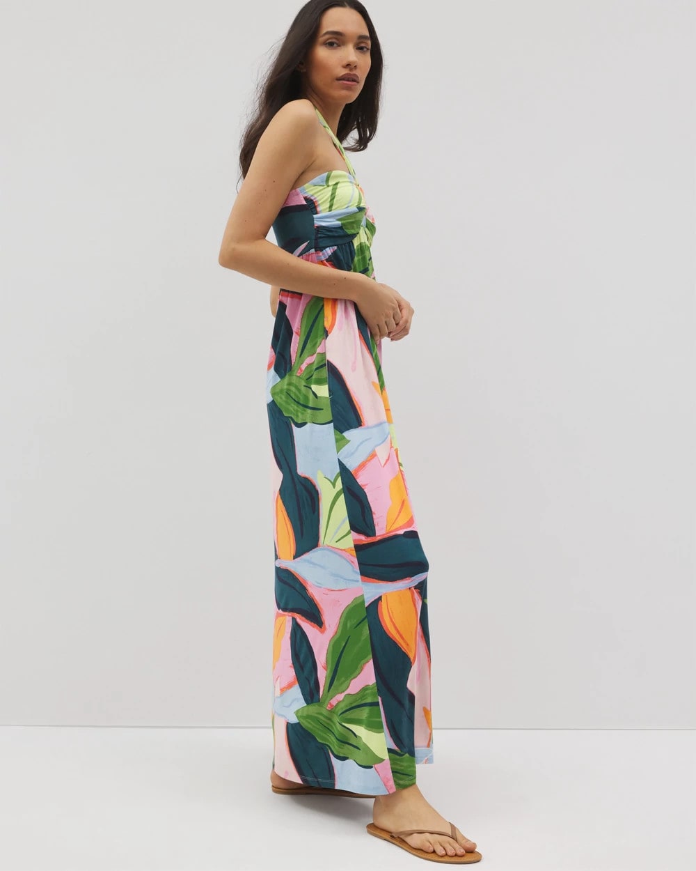 FLIRTY FLORA DARK SEA Retreat Maxi Bra Dress