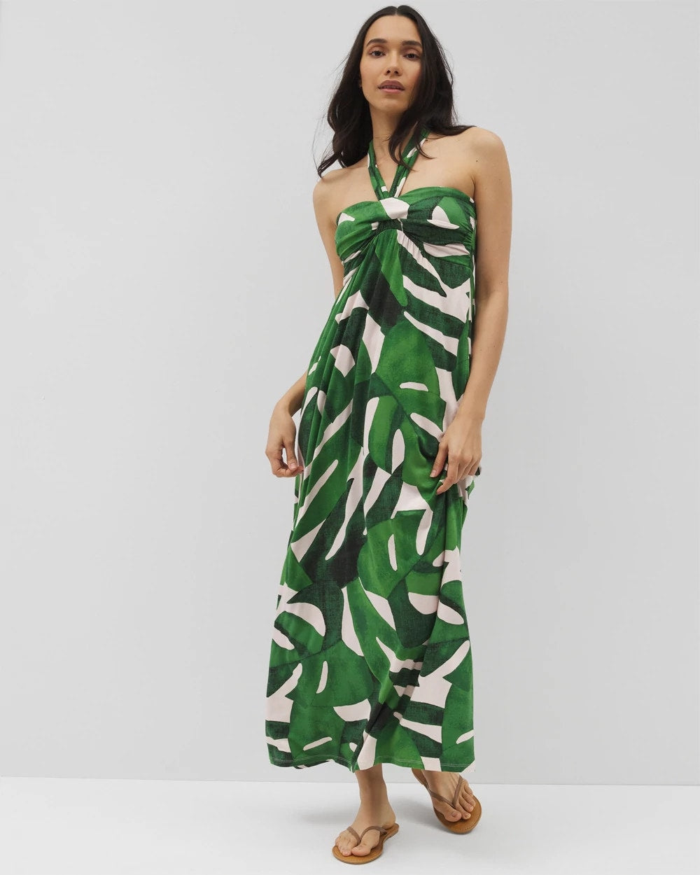 TROPICAL BREEZE G PALM Retreat Maxi Bra Dress