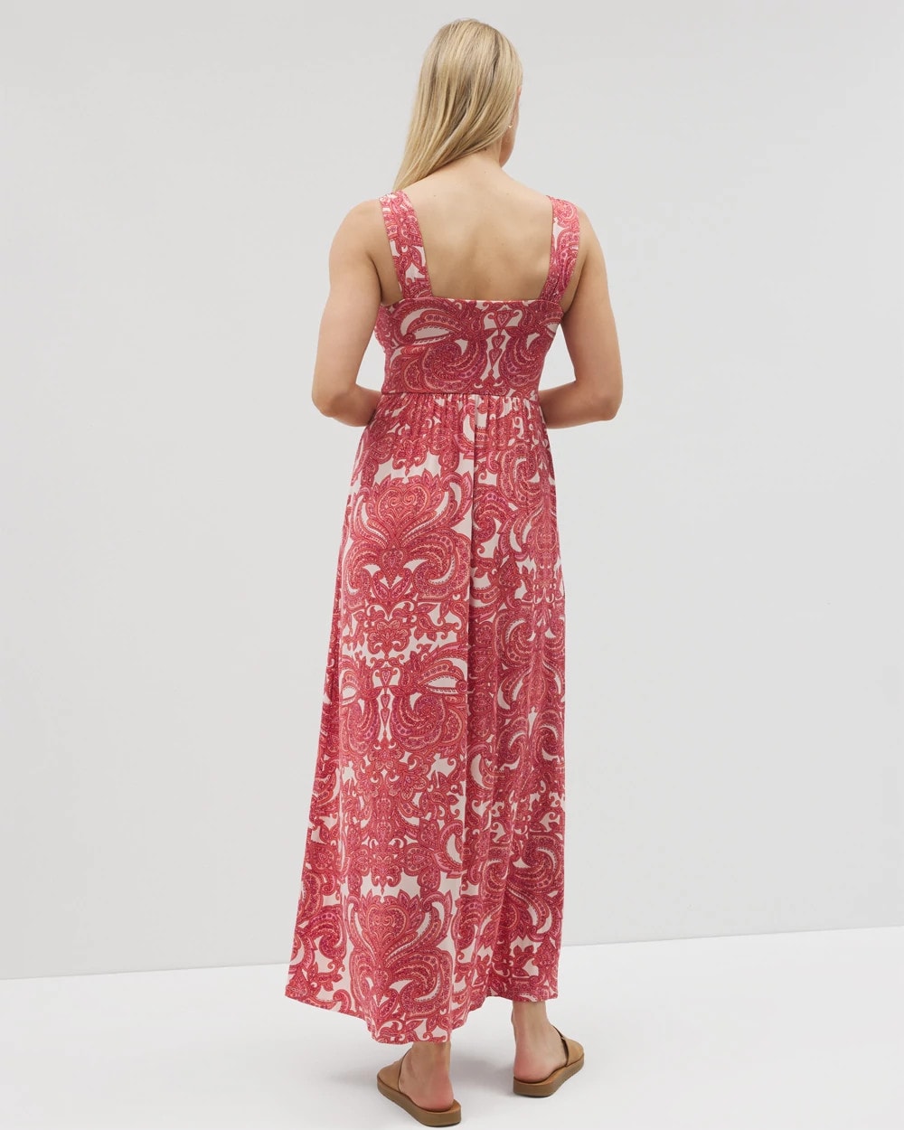 SHOW OFF PAISLEY PEACH Bahia Maxi Bra Dress