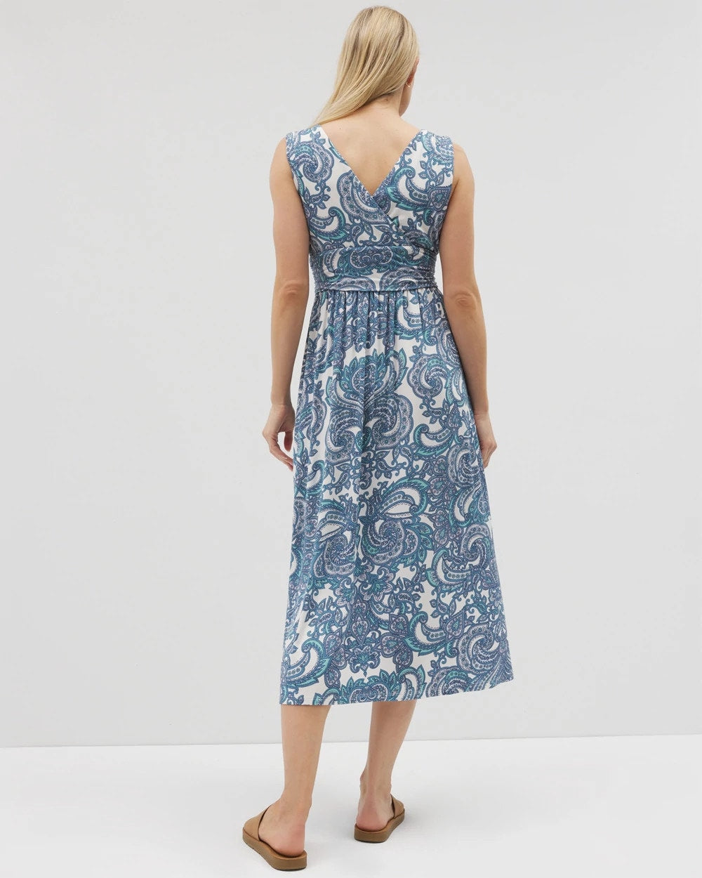 SHOW OFF PAISLEY COCONUT Goddess Midi Bra Dress
