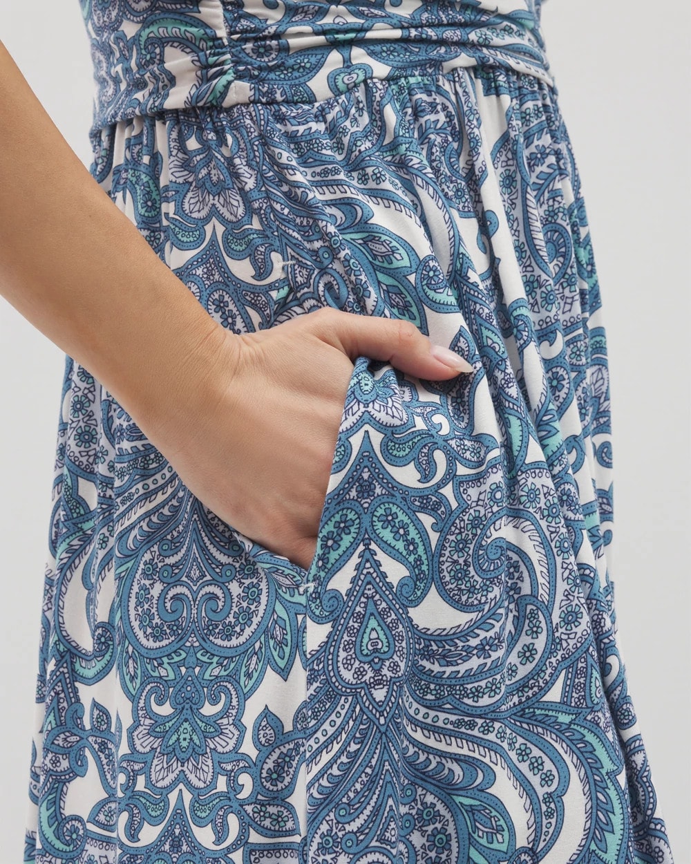 SHOW OFF PAISLEY COCONUT Goddess Midi Bra Dress