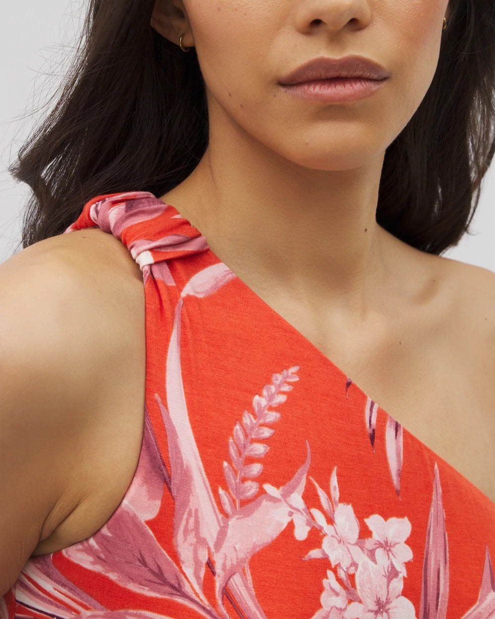 PALM PERFECT G GOJI BERRY One-Shoulder Maxi Bra Dress