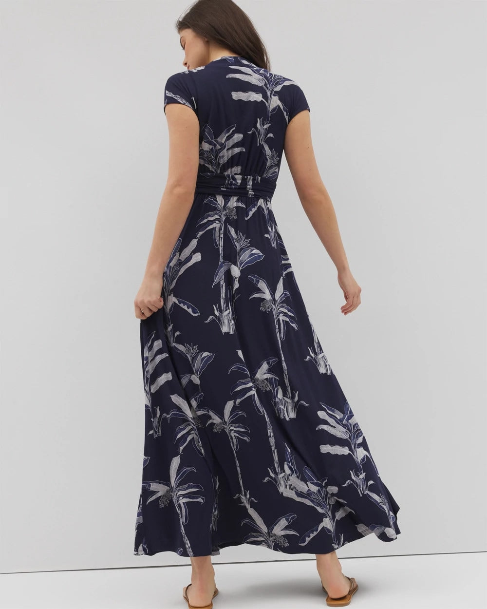 PALM TOILE NIGHTFALL NAVY Serenity Maxi Bra Dress