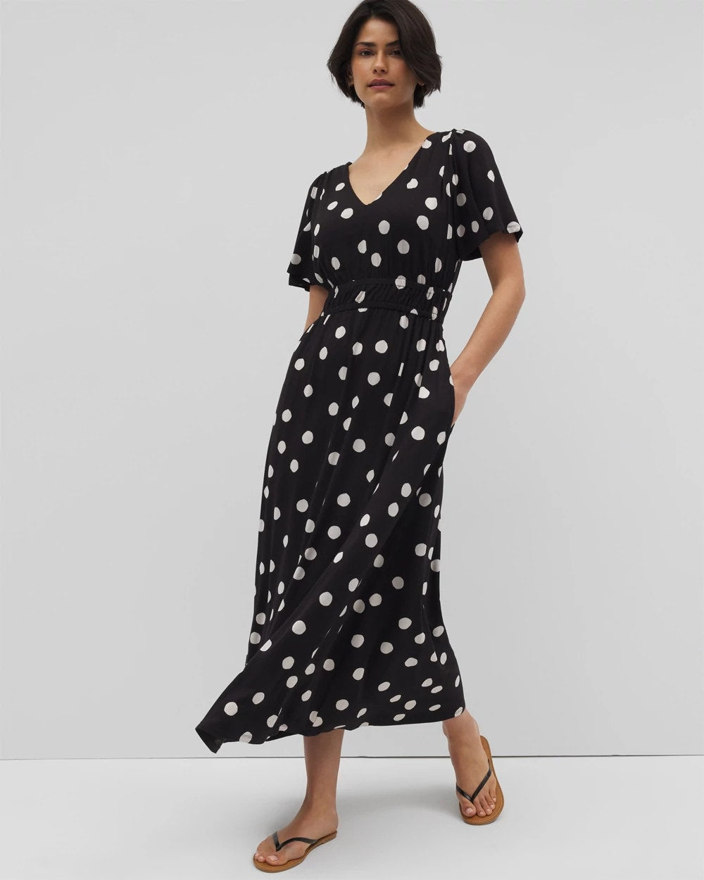 MOVEMENT DOT BLACK Oasis Midi Bra Dress