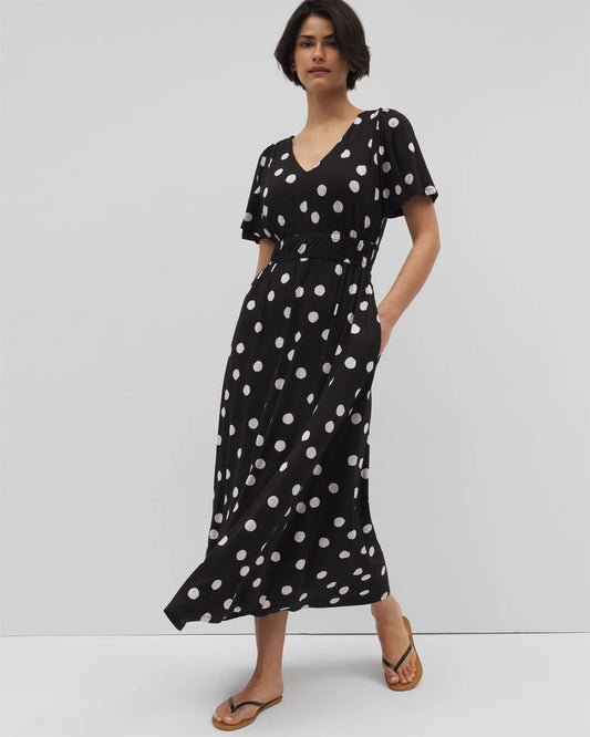 MOVEMENT DOT BLACK Oasis Midi Bra Dress