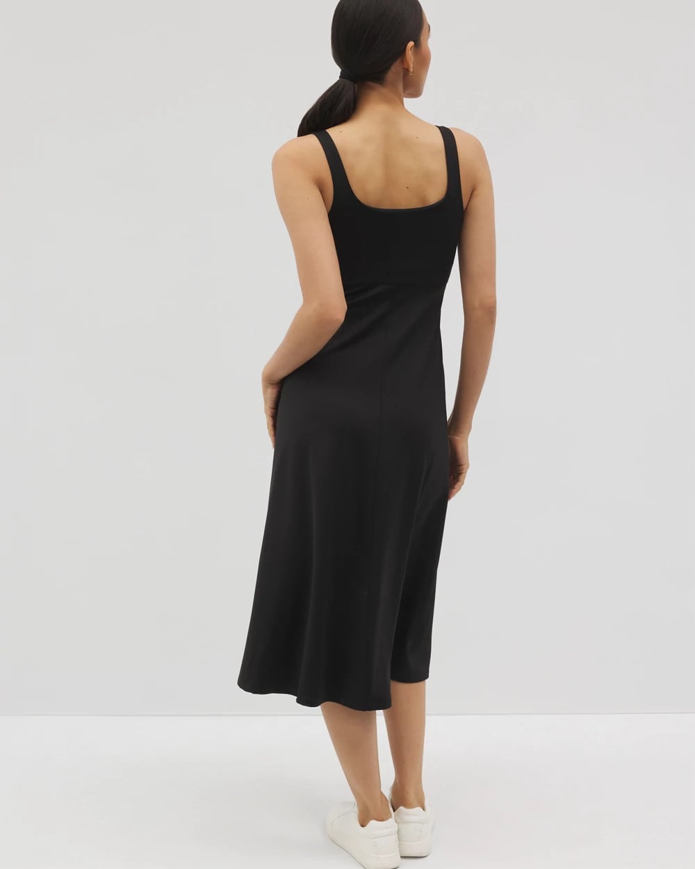BLACK Lounge Square Neck Midi Dress