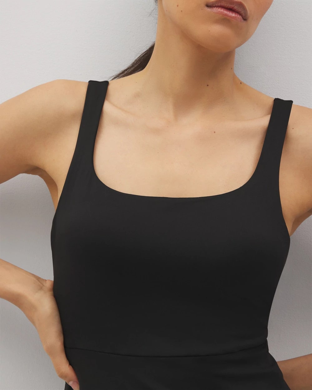 BLACK Lounge Square Neck Midi Dress