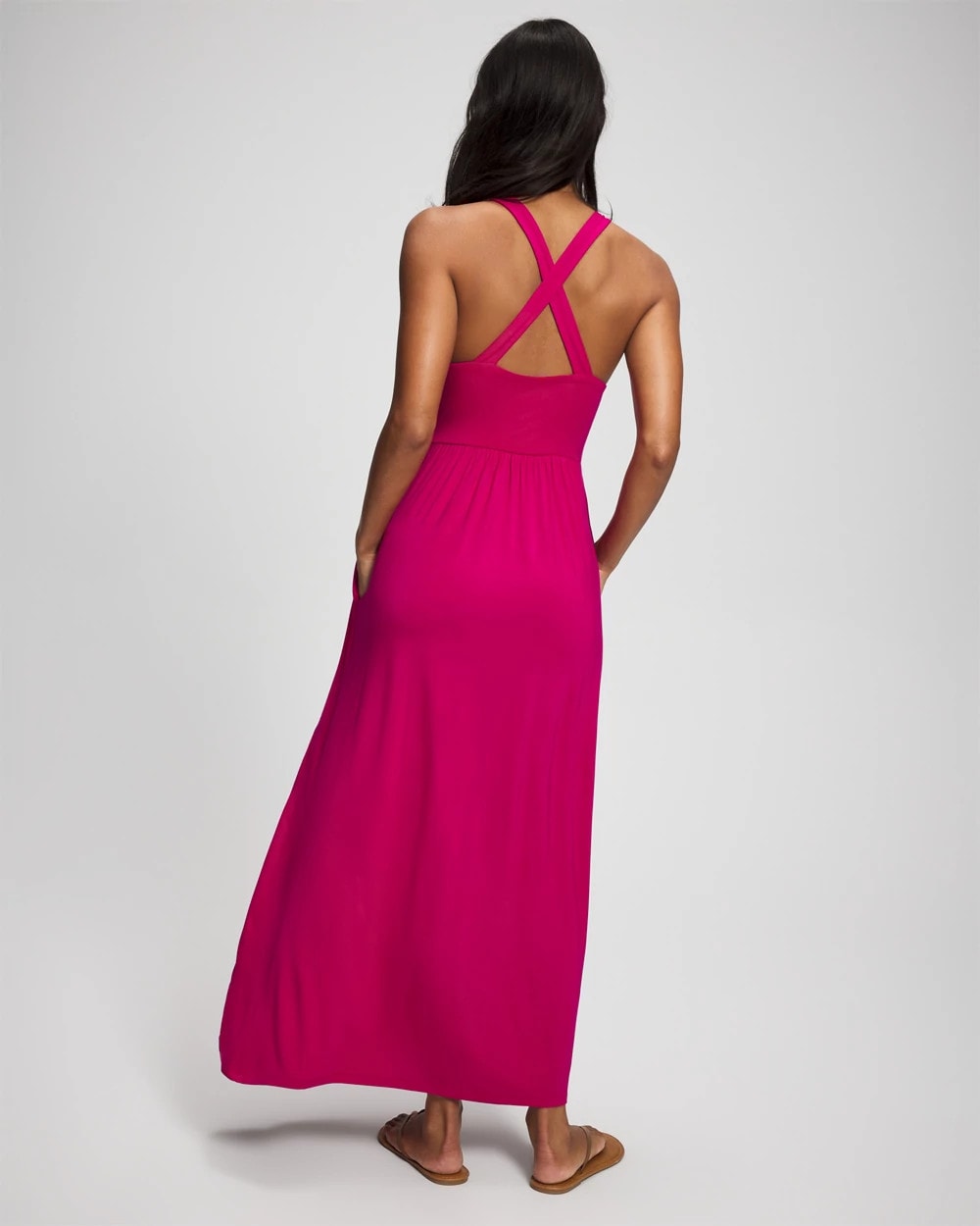 PINK COSMO Soft Jersey Twist Front Maxi Dress