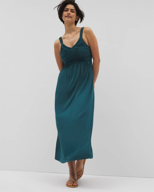 DEEP TEAL Cabana Midi Bra Dress