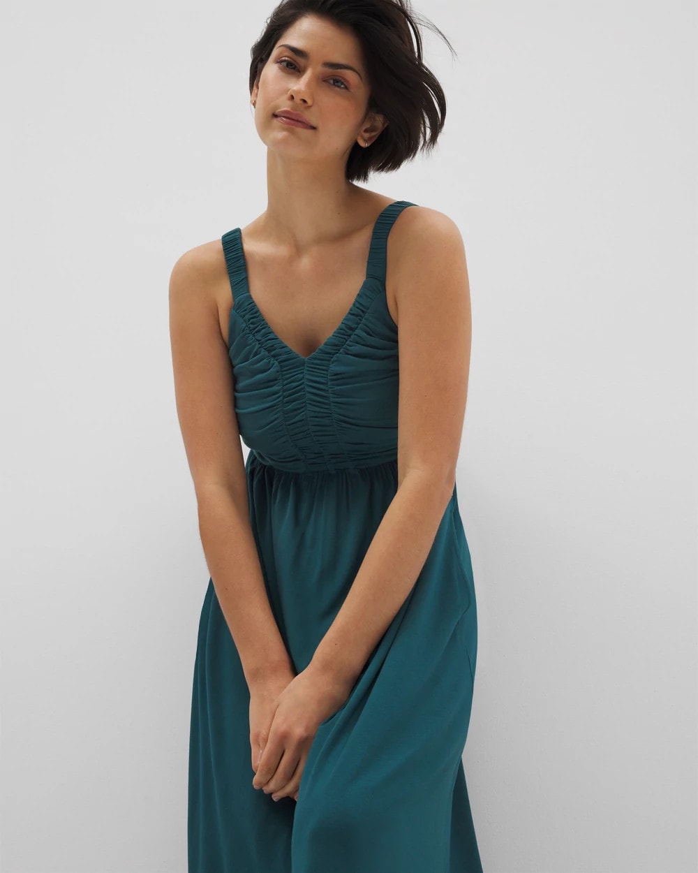 DEEP TEAL Cabana Midi Bra Dress