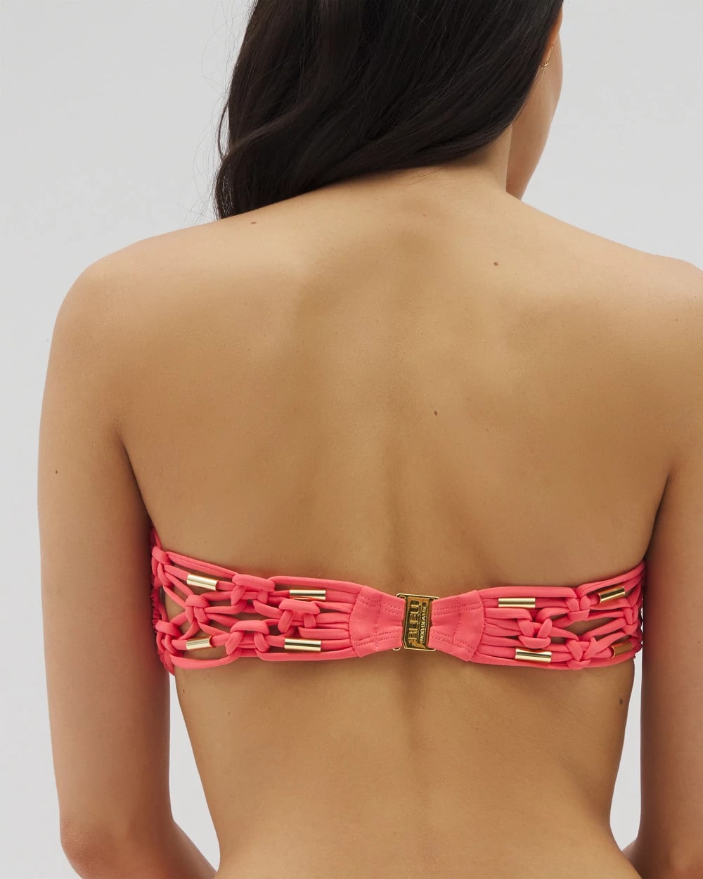 BARDOT BLUSH Bleu Rod La Cote Dazure Macrame Bandeau