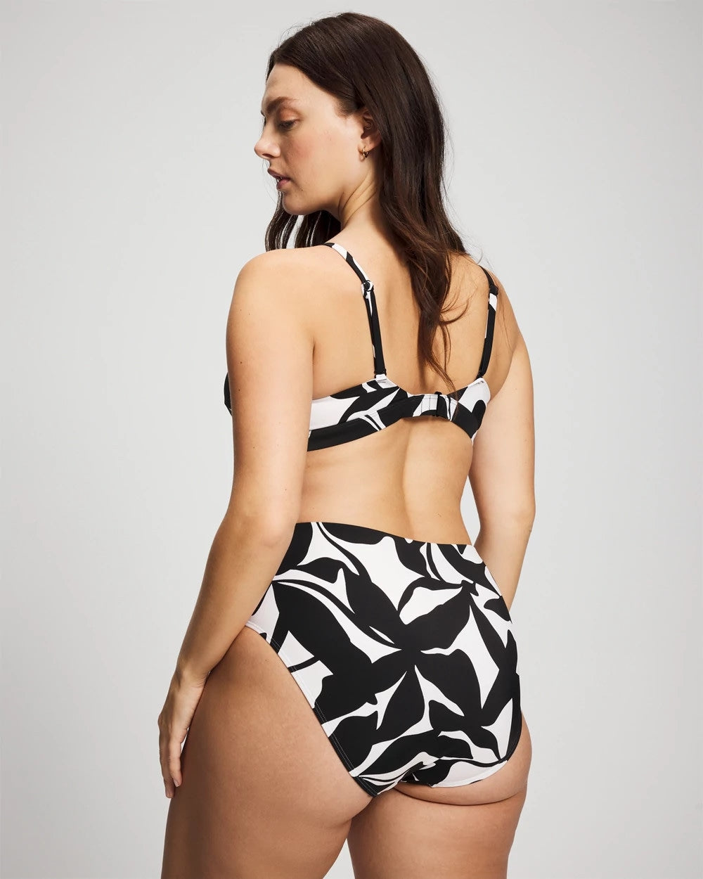 MEANDERING LEAF BLACK High-Waist Enbliss Bottom