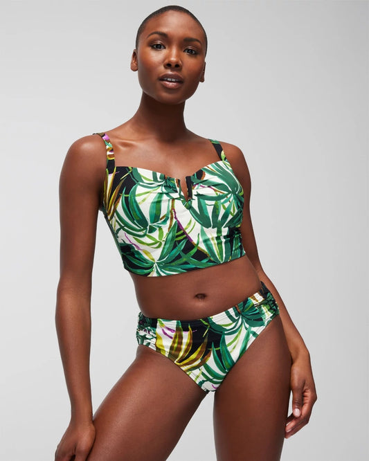 BUNGALOW PALMS MINI IVORY Ruched Bikini Bottoms