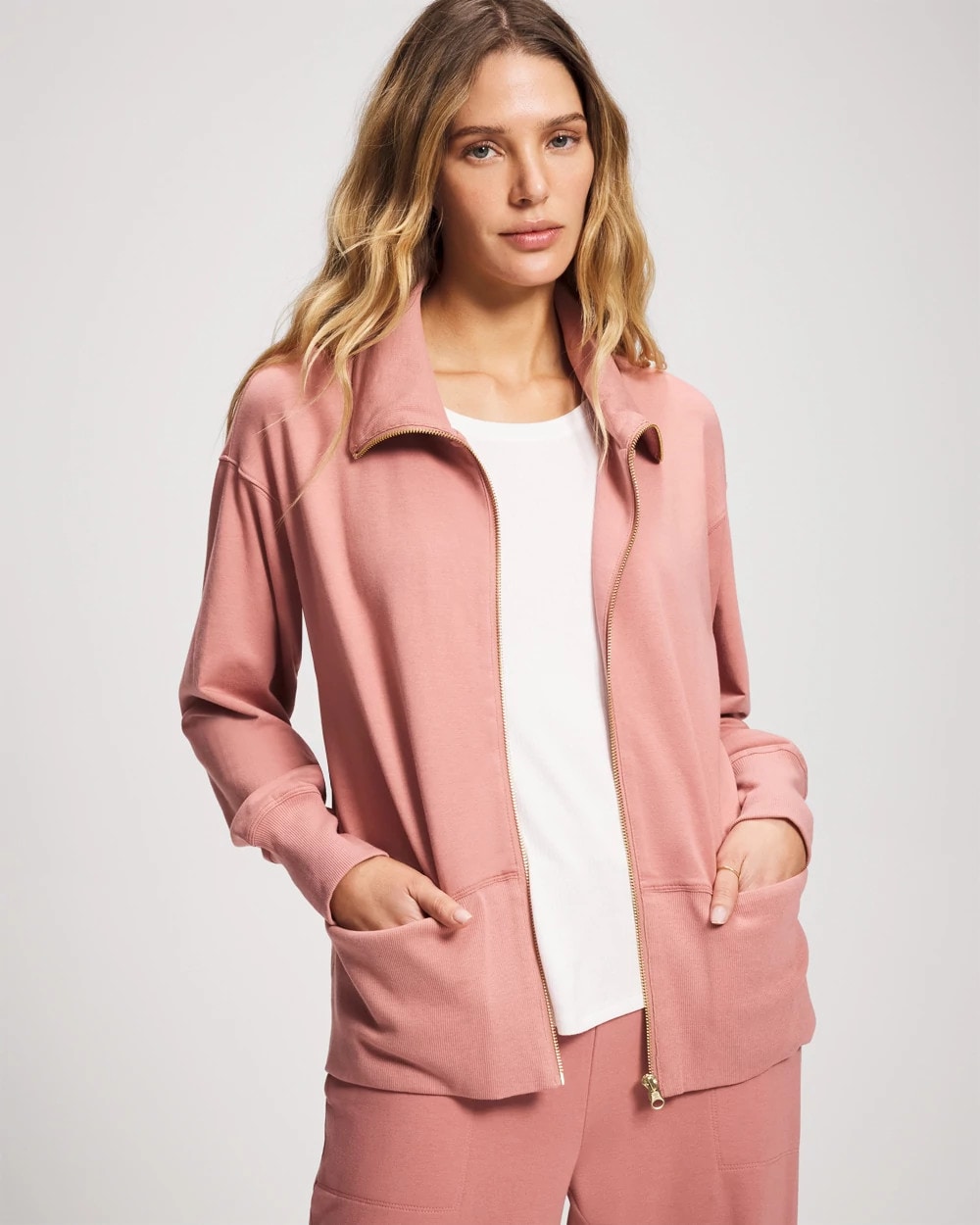 CINDER ROSE Essential Terry Jacket
