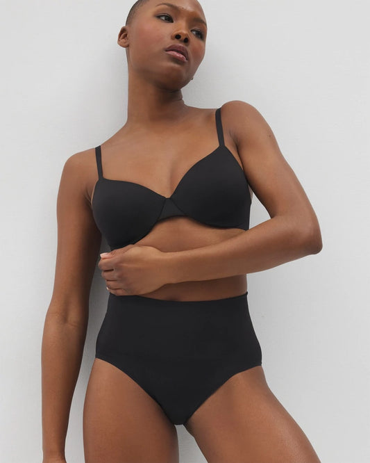 BLACK Mid-Level Shaping Seamless Brief
