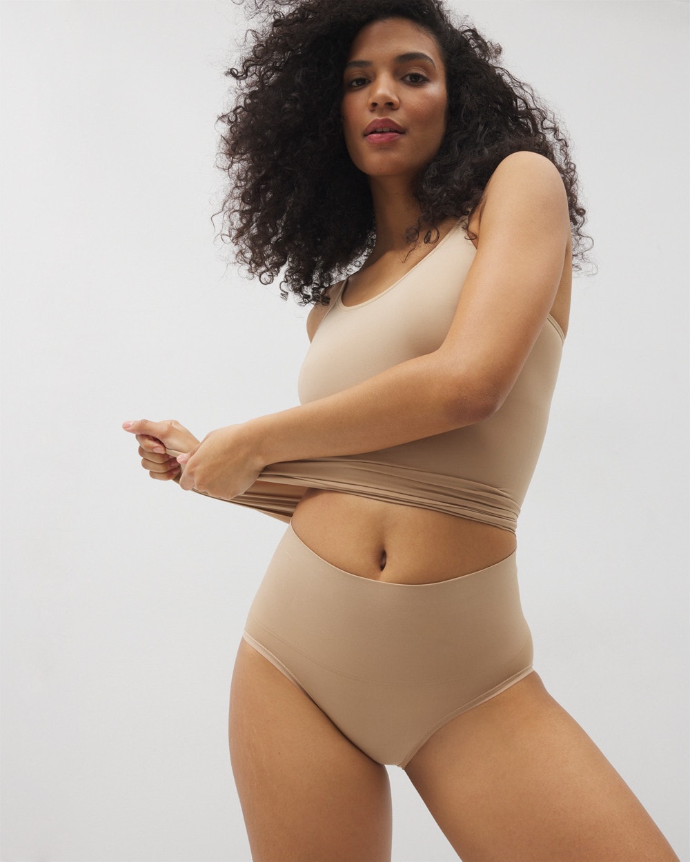 WARM AMBER Mid-Level Shaping Seamless Brief