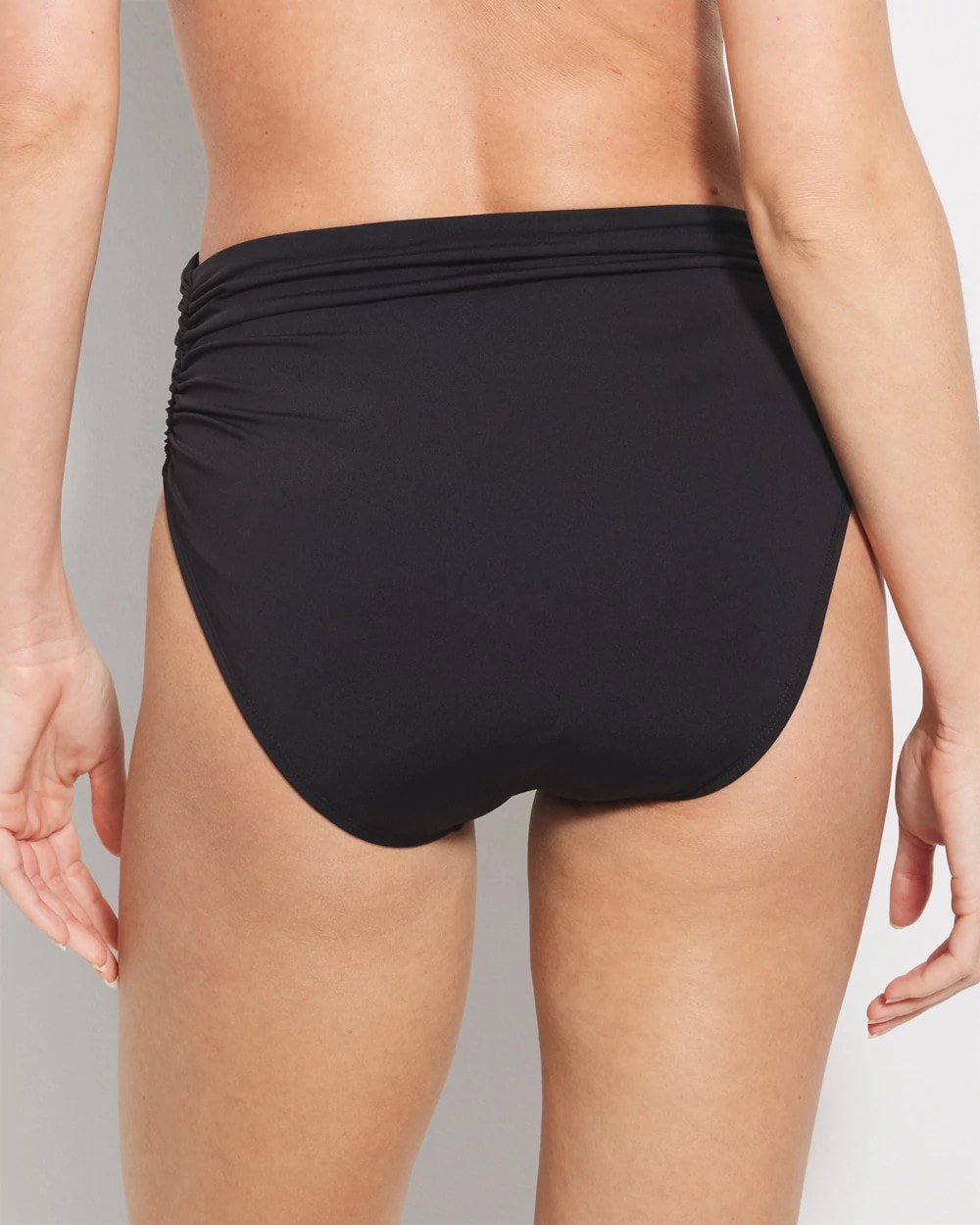 BLACK Beattie Side-Shirred Bikini Bottom
