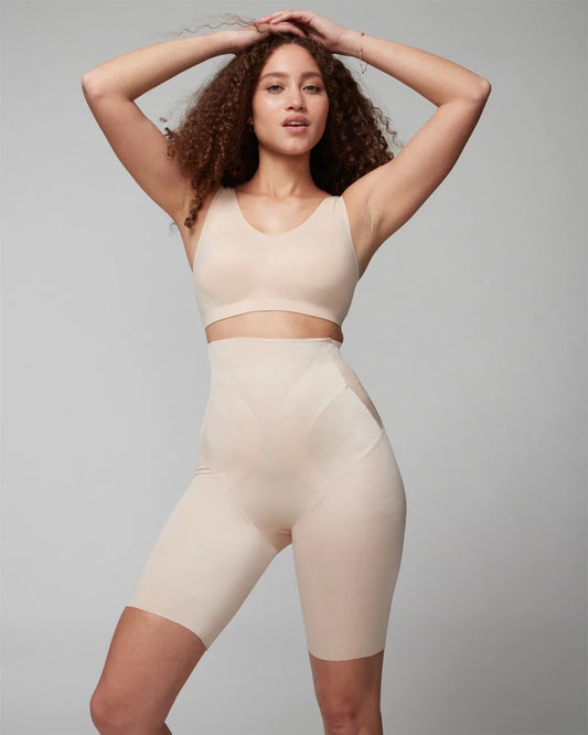 PALE SAND Mid-Level Shaping Vanishing Edge High-Waist Thigh Slimmer