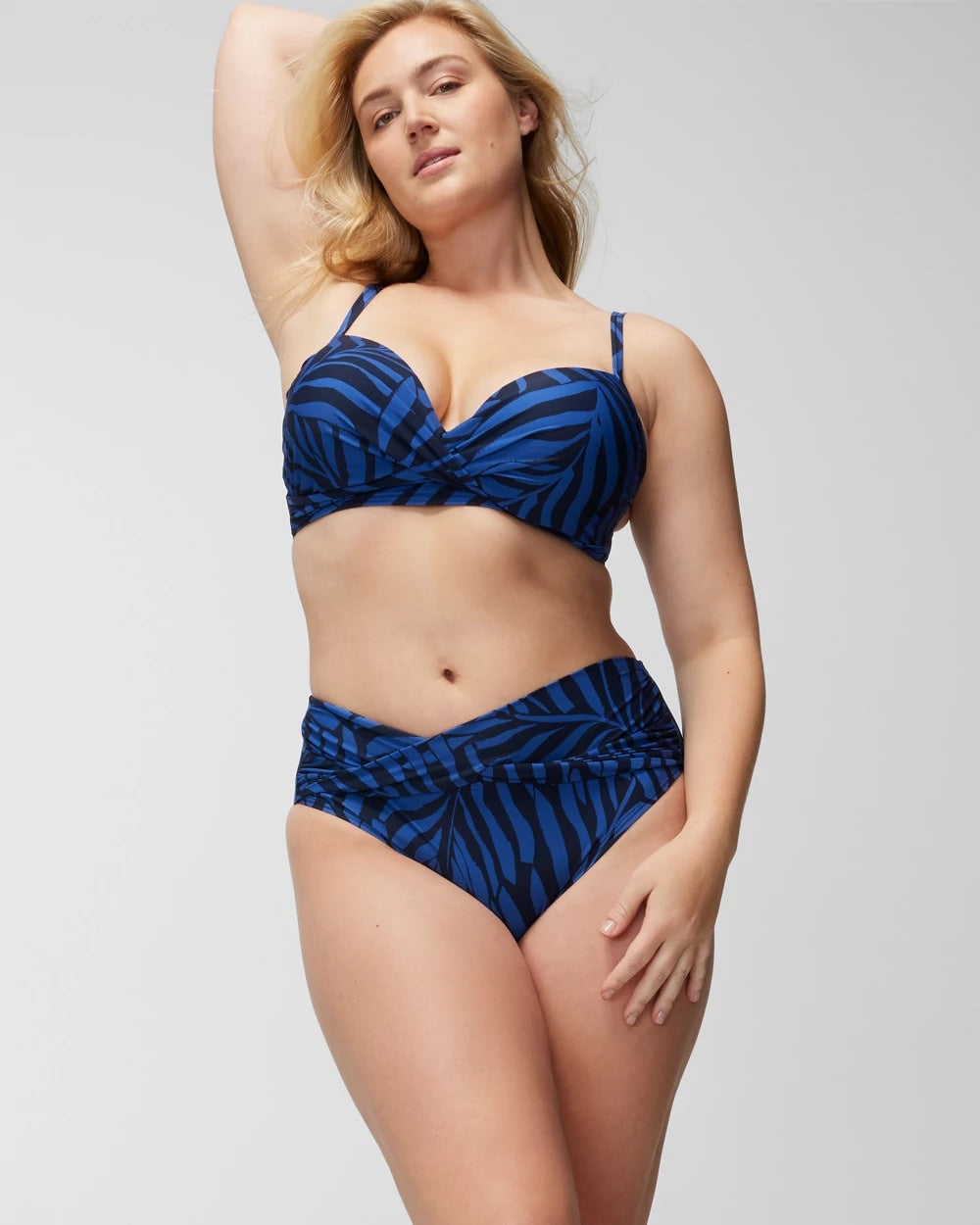UNBELEAFABLE TRUE BLUE Twist-Front Bikini Bottom