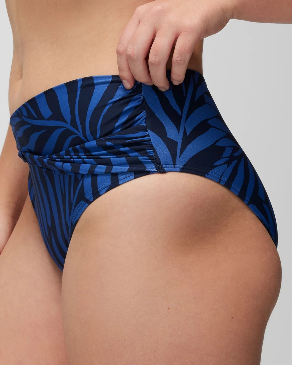 UNBELEAFABLE TRUE BLUE Twist-Front Bikini Bottom