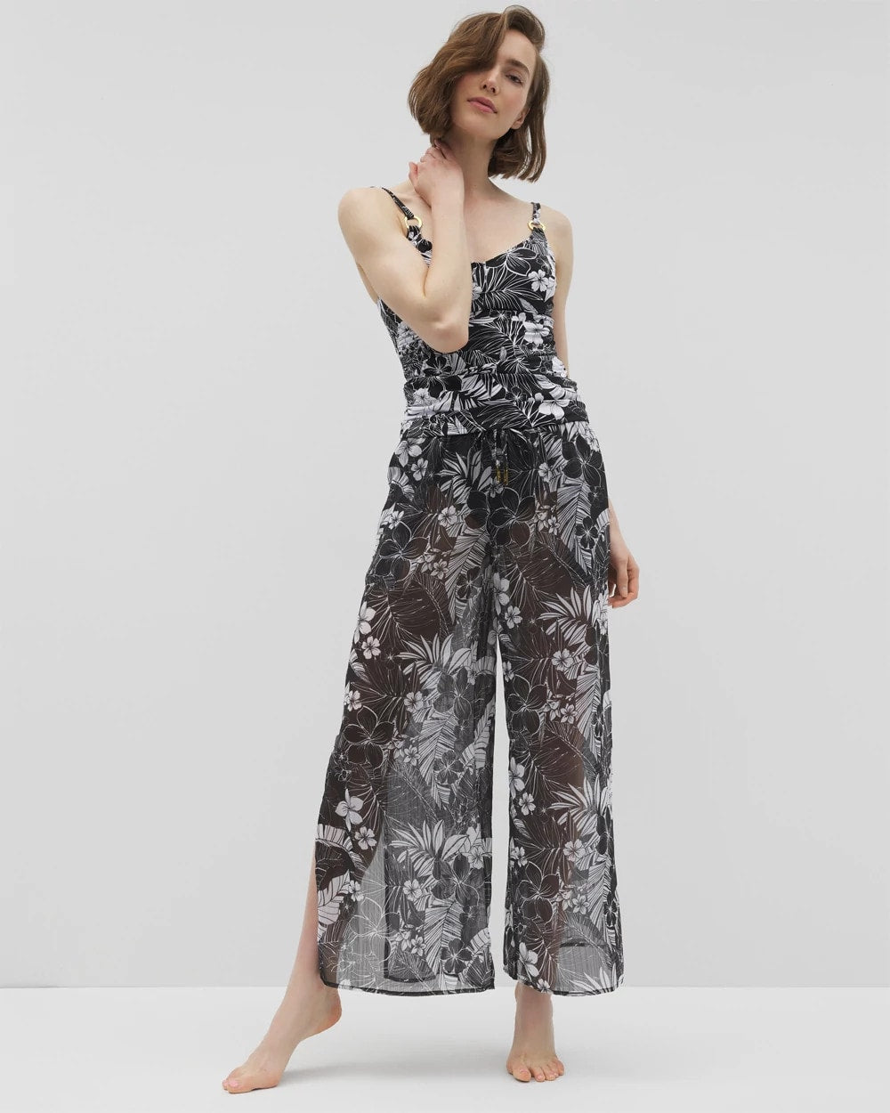 BLACK Double Duty Side Slit Pant