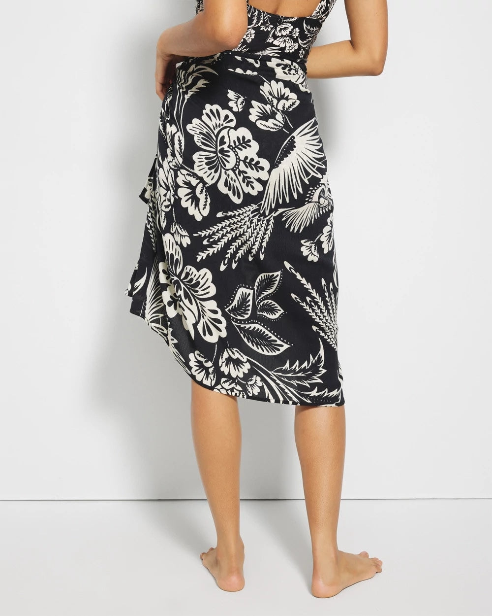 FLY BY NIGHT MINI BLACK Rayon Crepe Pareo