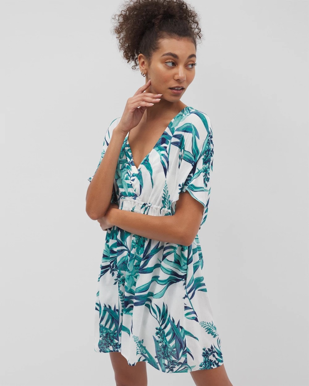 PALM PERFECT COCONUT Rayon Crepe Cover Up