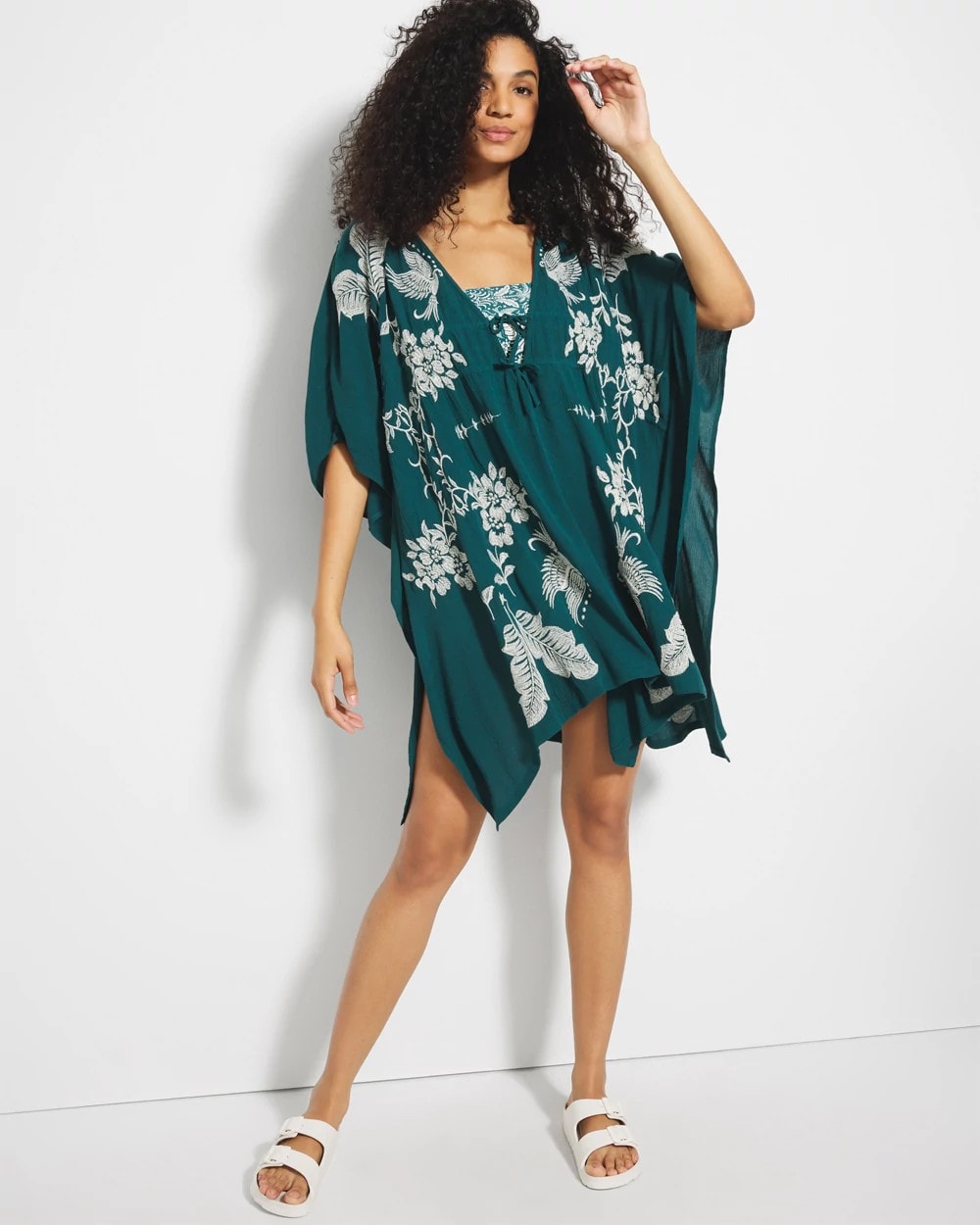 DEEP TEAL Embroidered Cover-Up