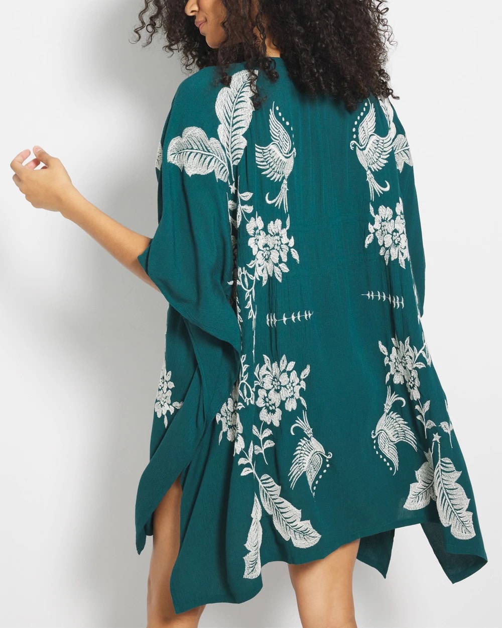 DEEP TEAL Embroidered Cover-Up
