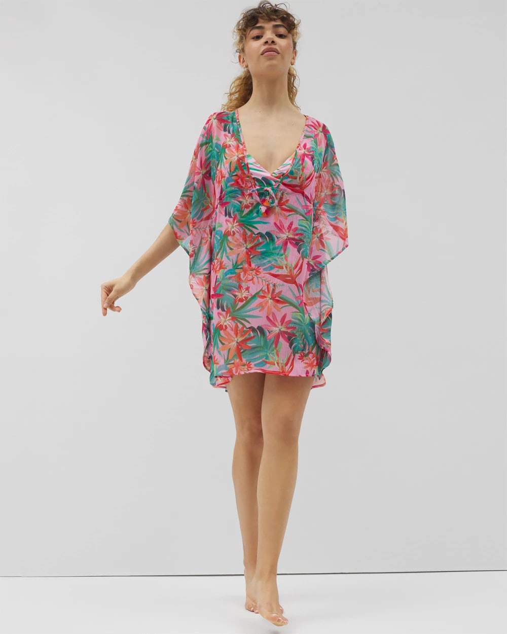 MULTI Everything Under the Sun Chiffon Caftan