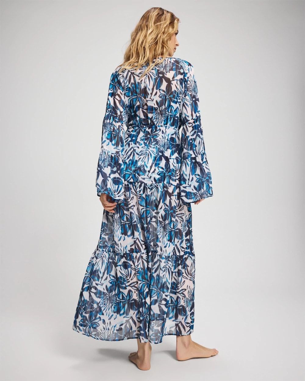 MULTI Turning Tides Keep It Moving Chiffon Dress