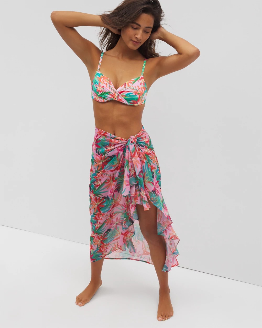 MULTI Everything Under the Sun Ruffle Pareo