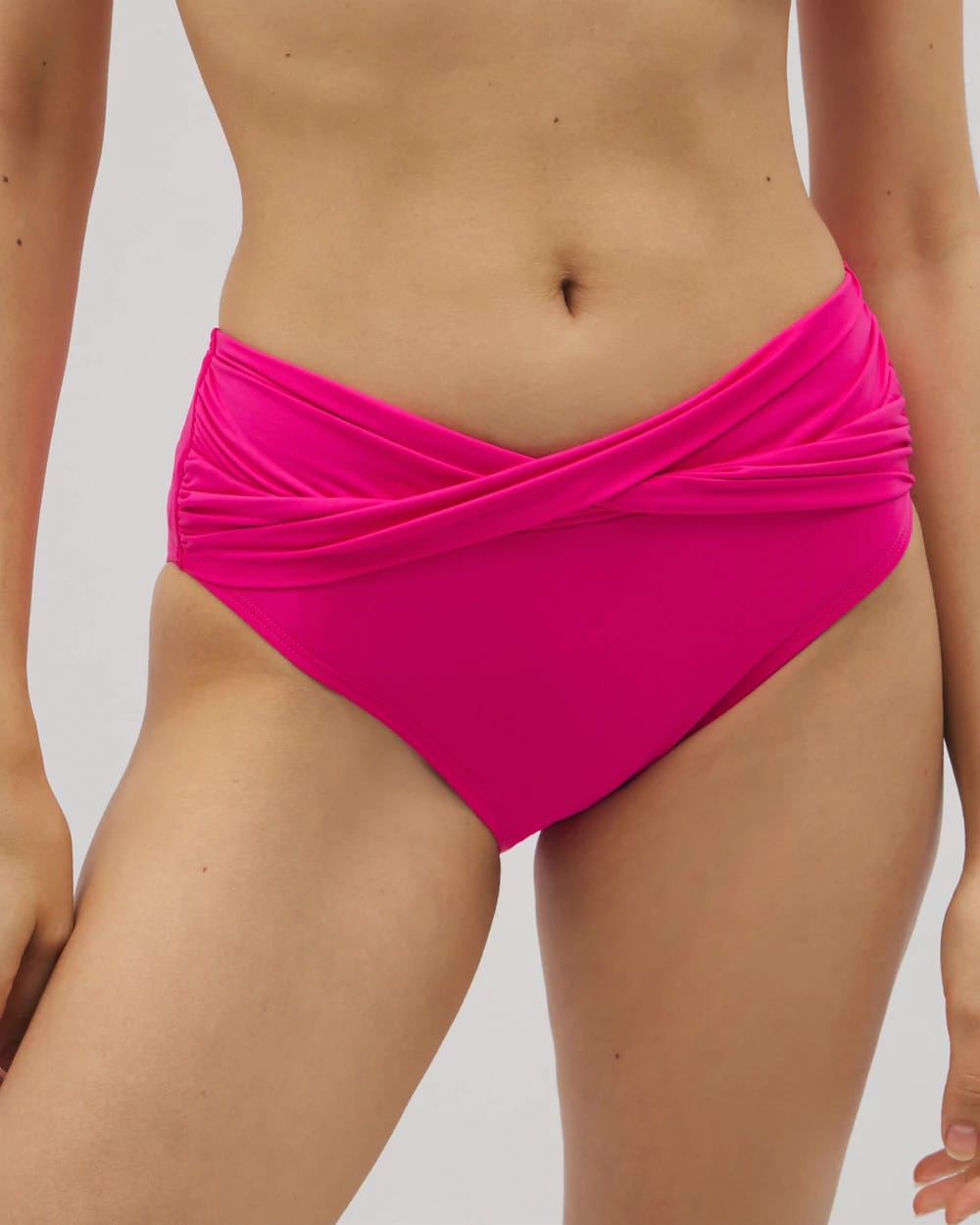 CAMELLIA ROSE Twist-Front Bikini Bottoms