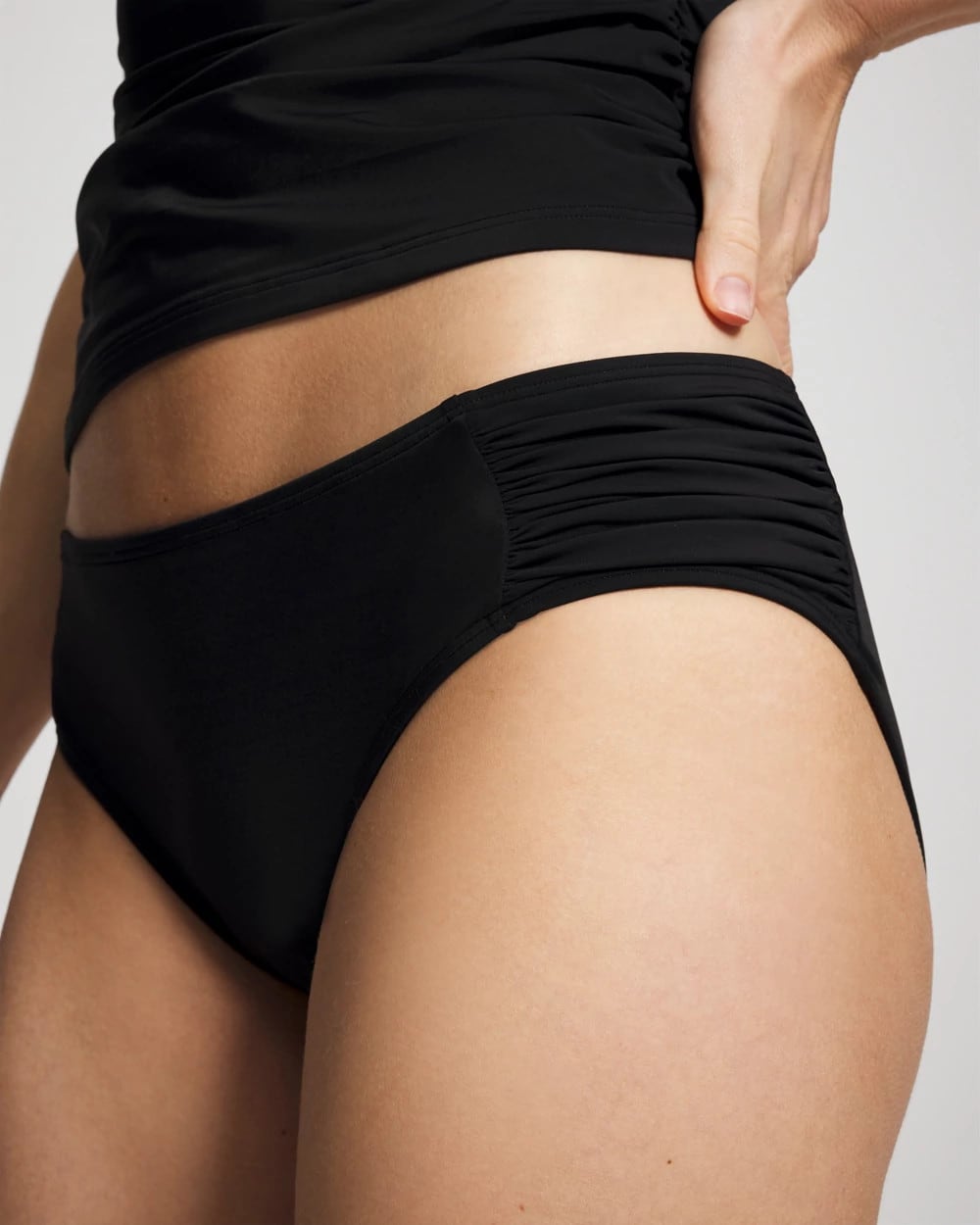BLACK Enbliss Ruched Side Bikini Bottom