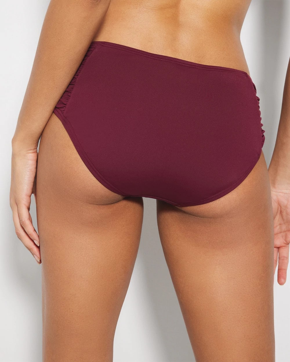 VELVET PLUM Ruched Bikini Bottoms