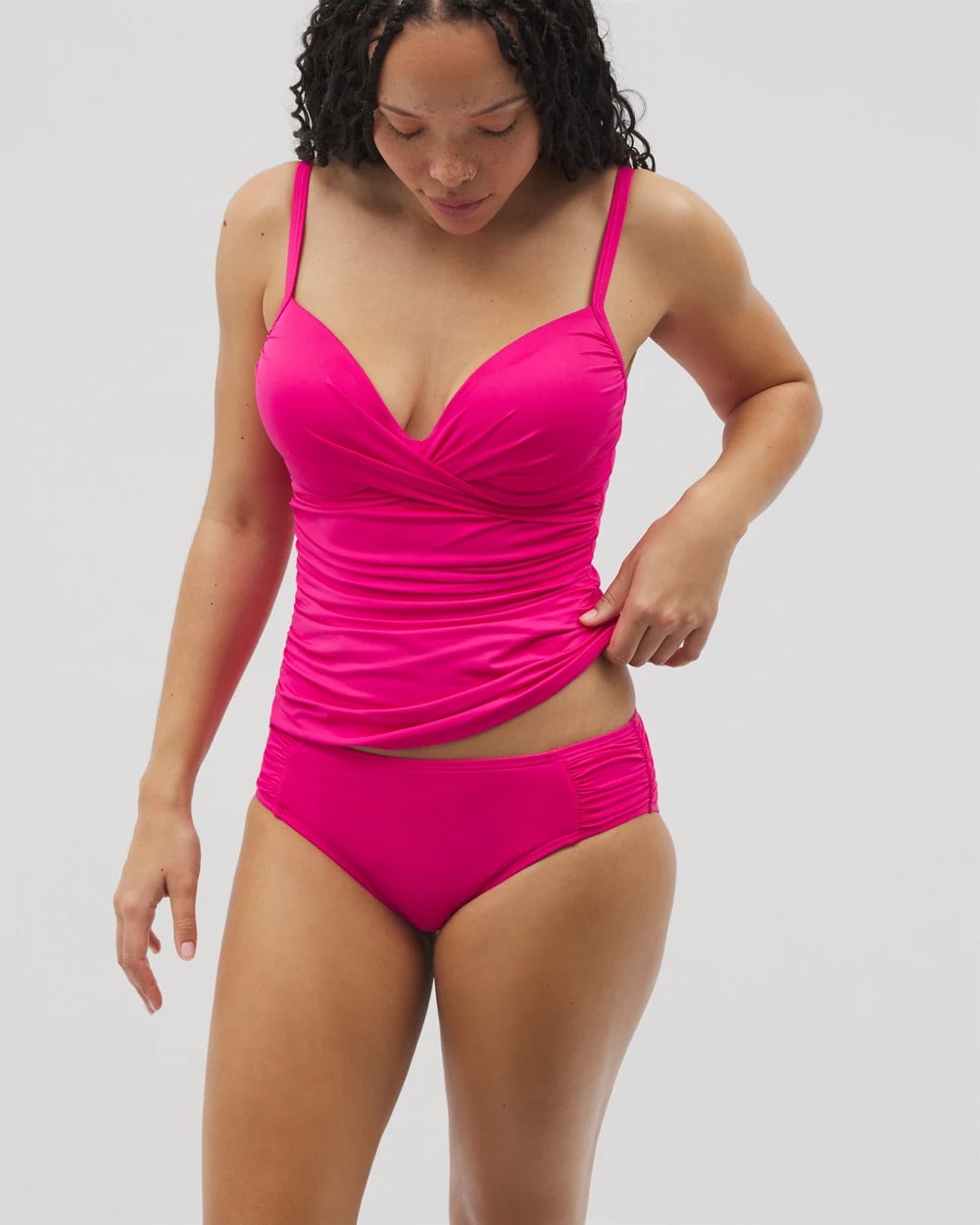 CAMELLIA ROSE Ruched Bikini Bottoms