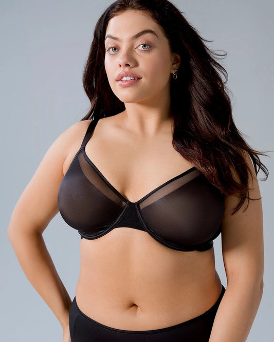 BLACK Unlined Perfect Coverage Bra