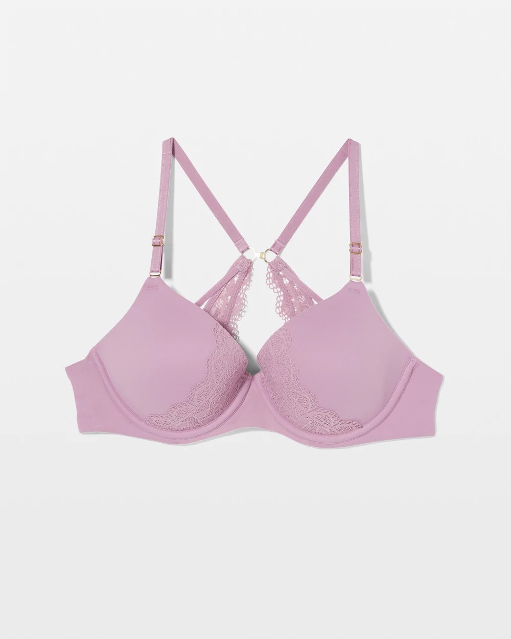 LILAC WINE Perfect Coverage Convertible Bra with Lace back