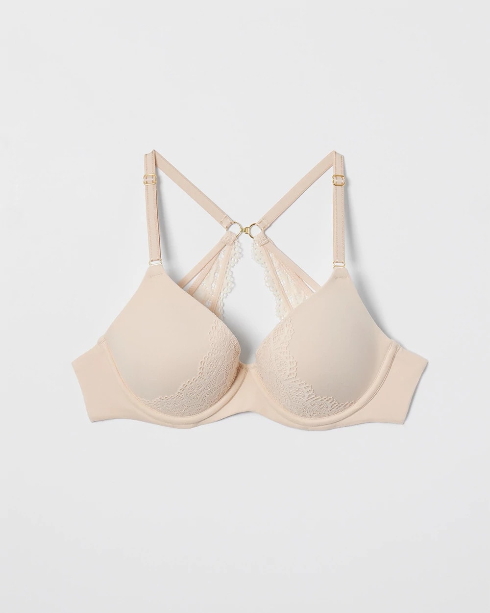 PALE SAND Perfect Coverage Convertible Bra with Lace back