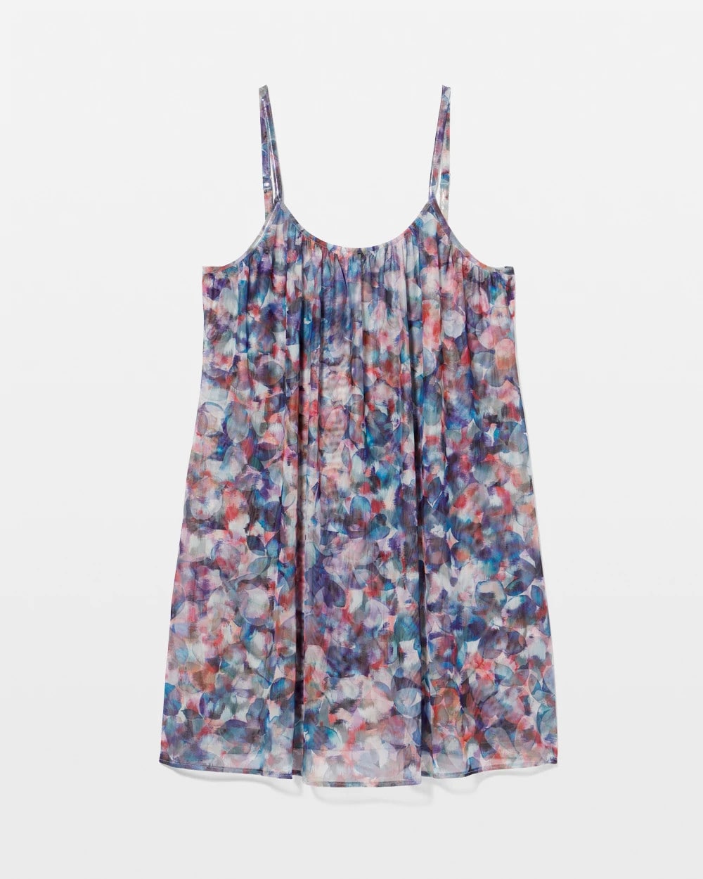 PETAL MOSAIC PETROL Mesh Ruched Chemise